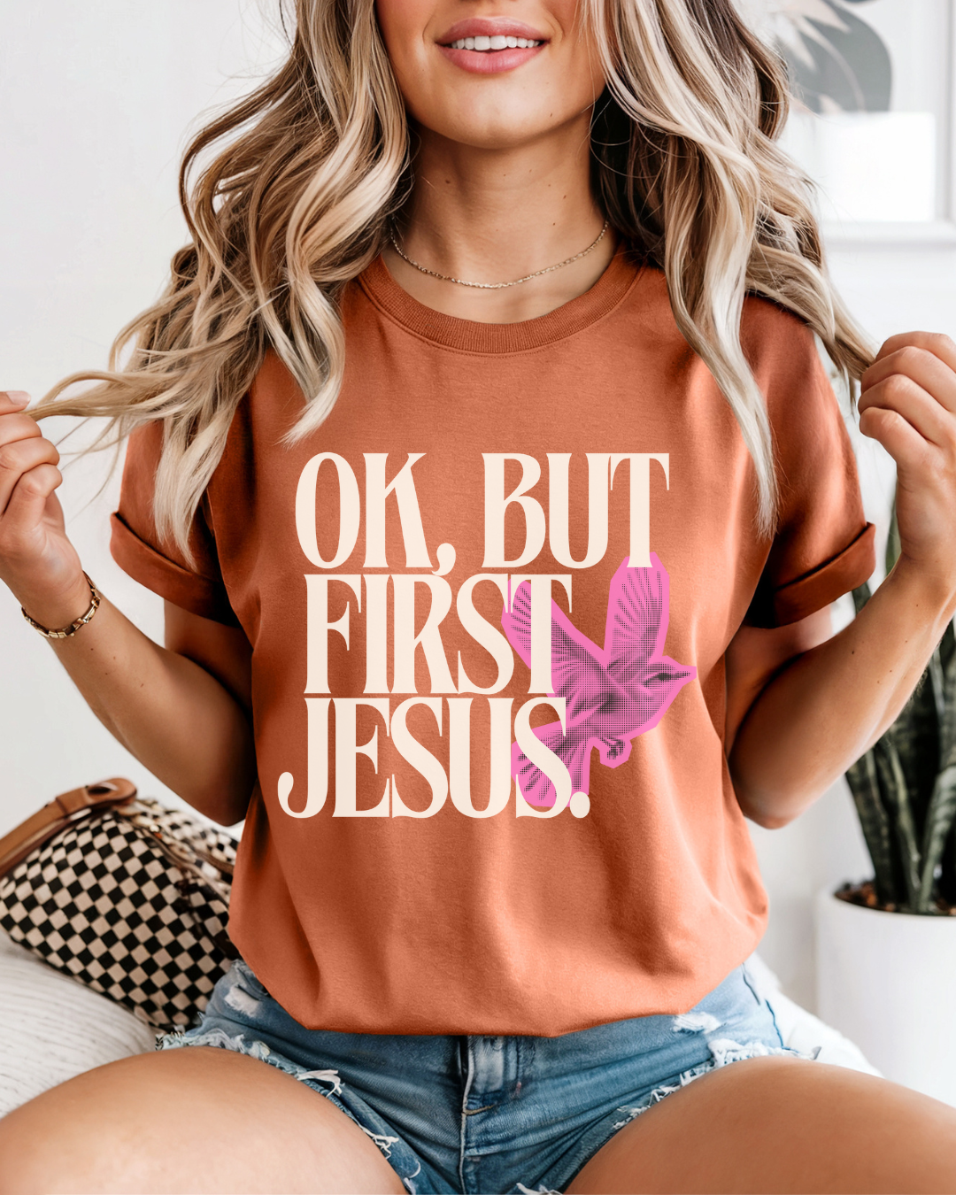 But First Jesus (Unisex Garment-Dyed T-shirt)