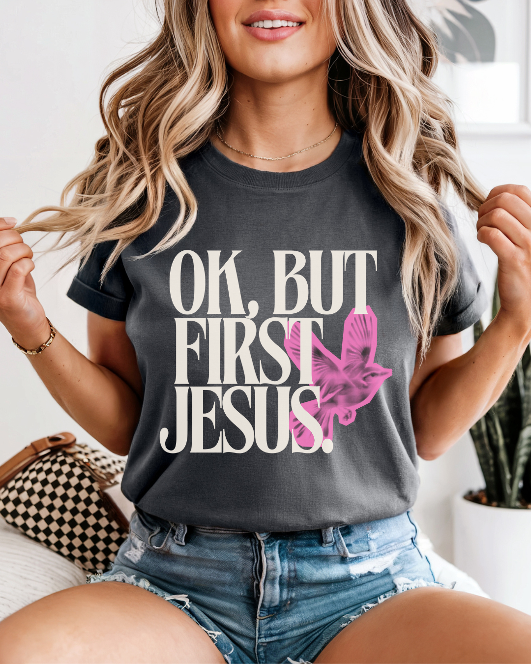 But First Jesus (Unisex Garment-Dyed T-shirt)