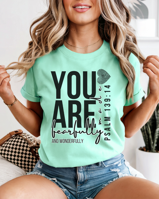 Fearfully and Wonderfully Made (Unisex Garment-Dyed T-shirt)
