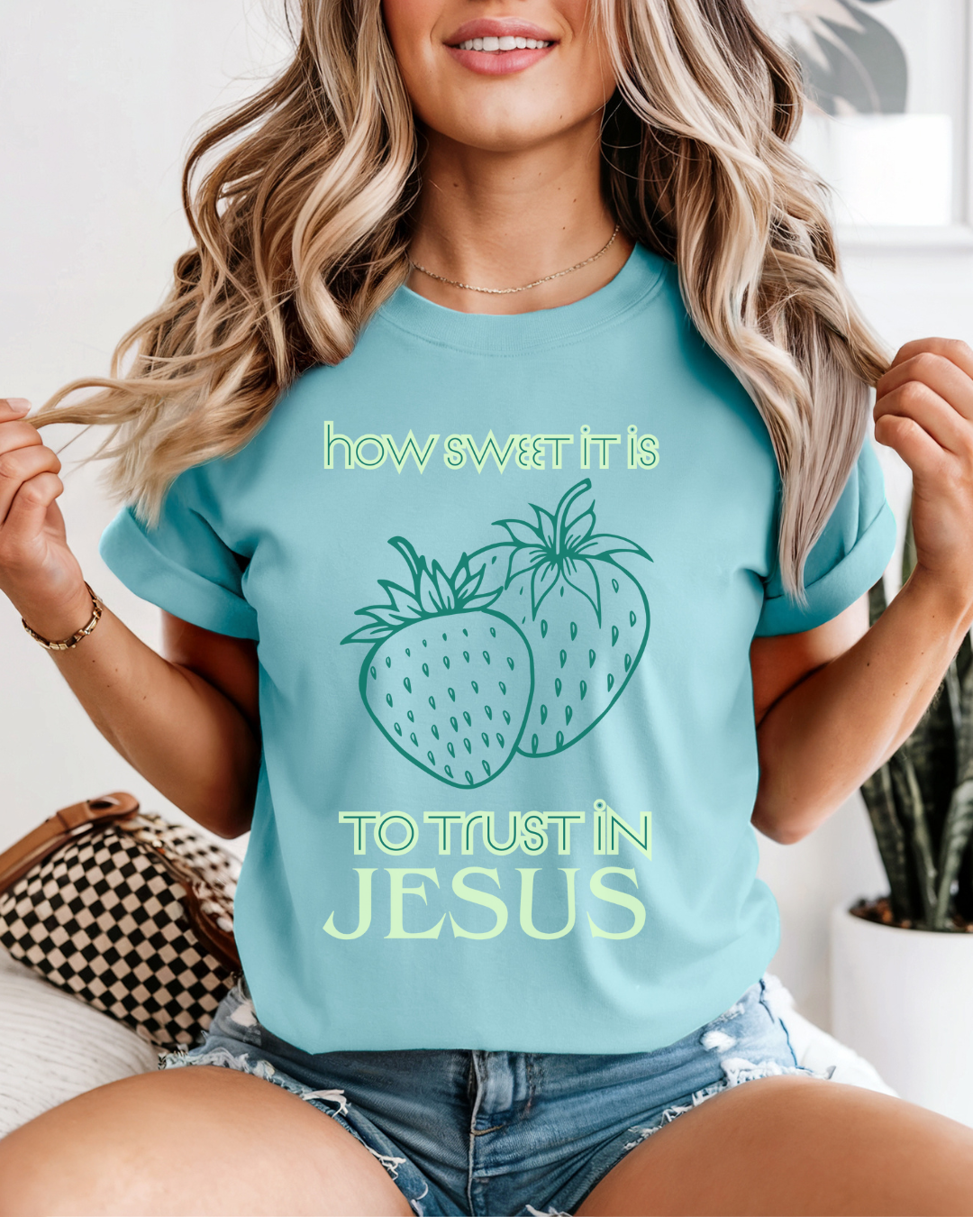 Trust In Jesus (Unisex Garment-Dyed T-shirt)