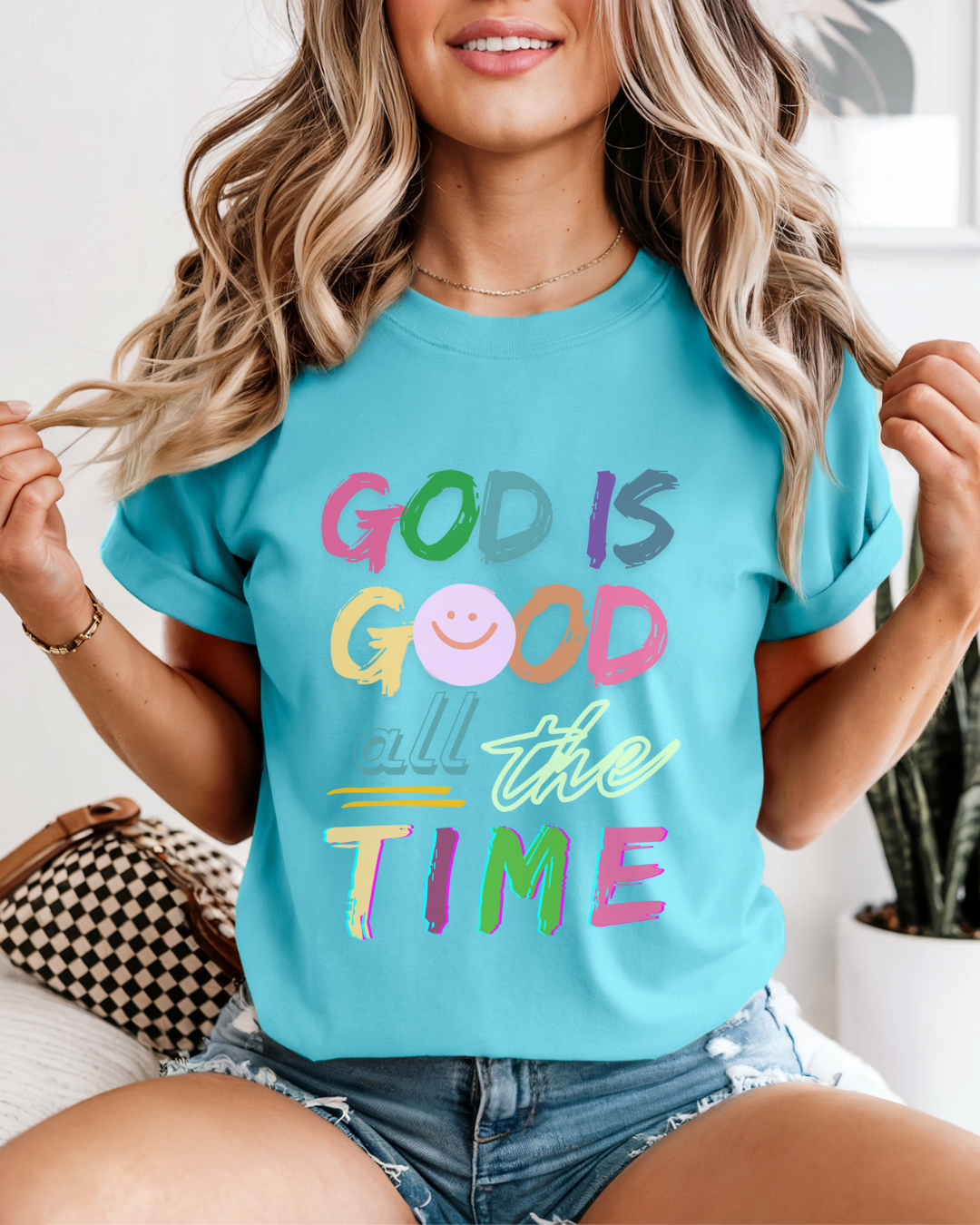 God Is Good All The Time (Unisex Garment-Dyed T-shirt)