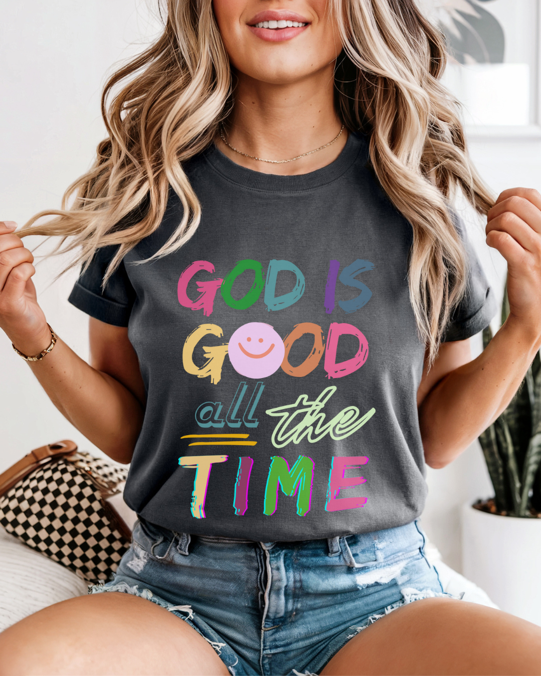 God Is Good All The Time (Unisex Garment-Dyed T-shirt)