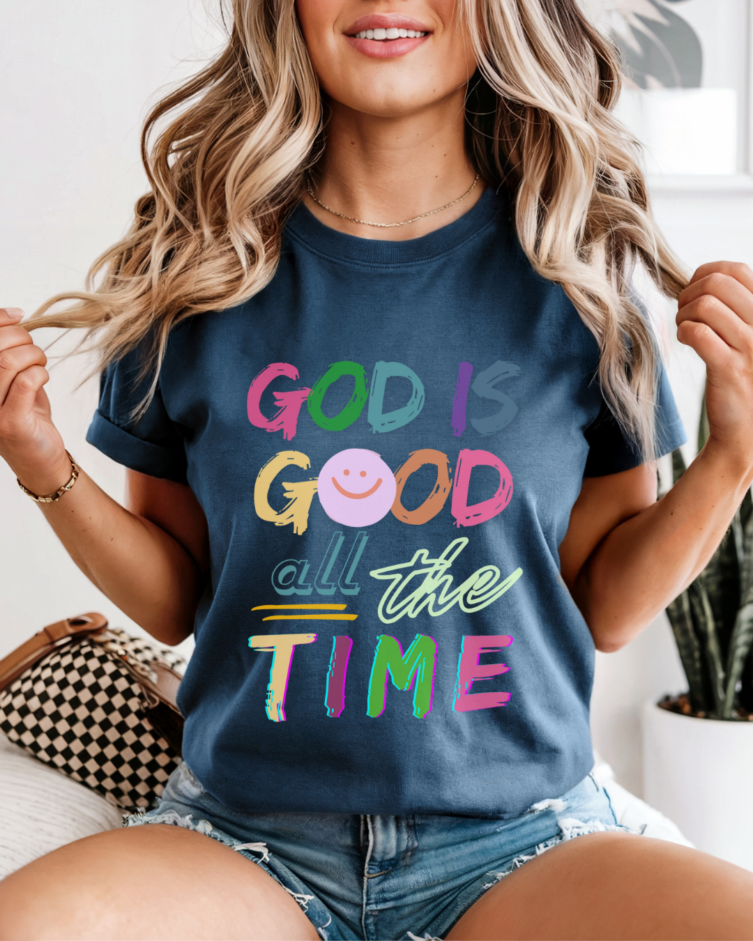God Is Good All The Time (Unisex Garment-Dyed T-shirt)