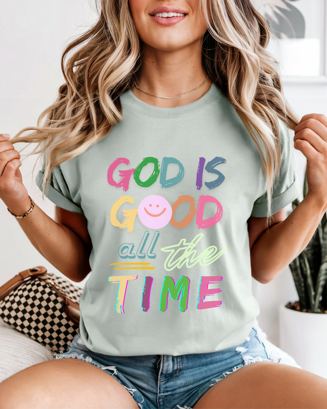 God Is Good All The Time (Unisex Garment-Dyed T-shirt)