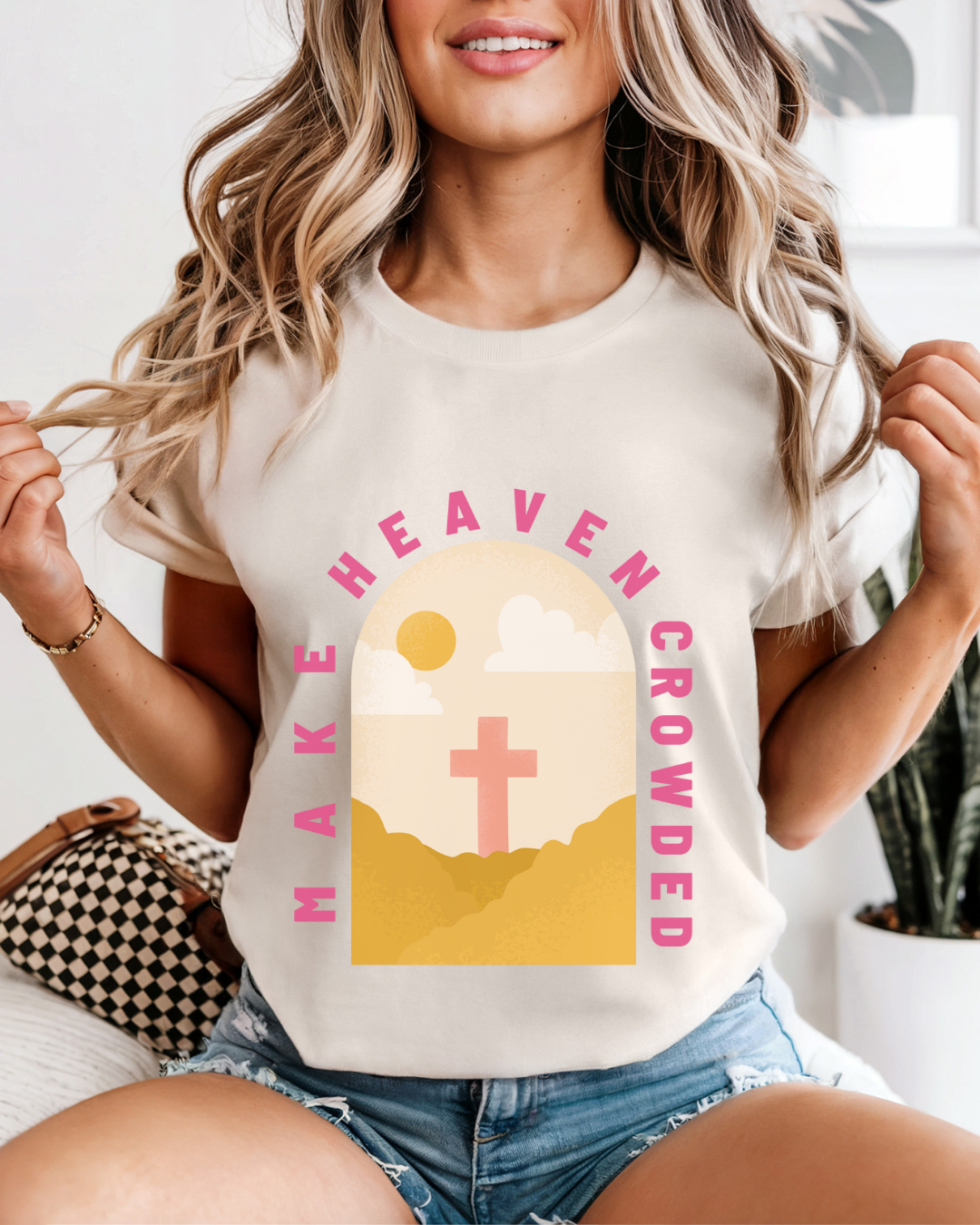 Make Heaven Crowded (Unisex Garment-Dyed T-shirt)