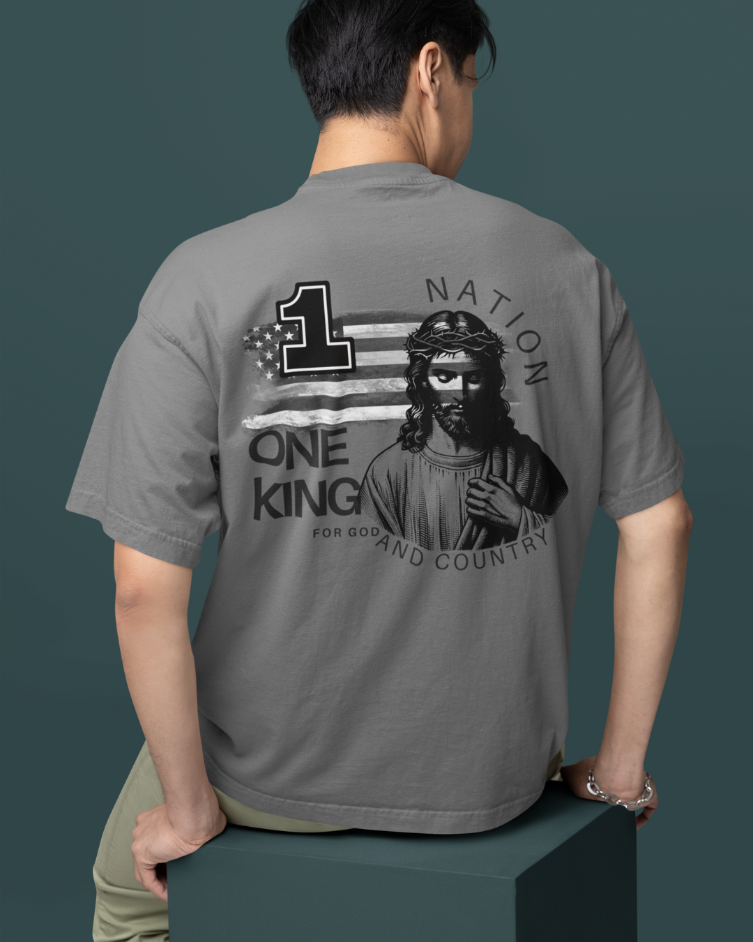 One Nation, One King (Unisex Garment-Dyed T-shirt)