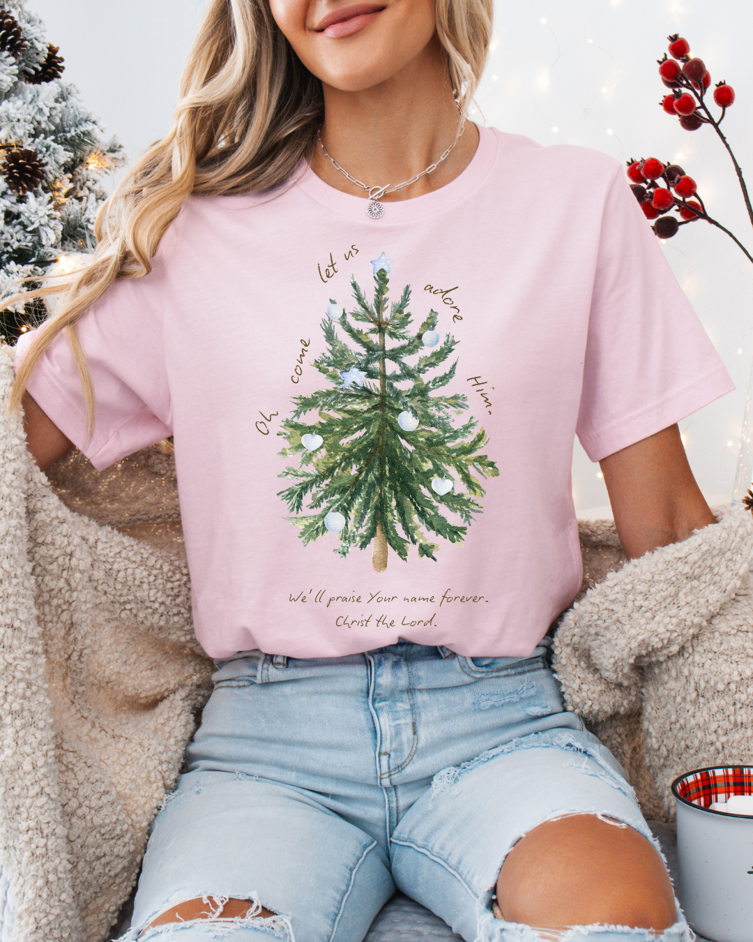 Oh Come Let Us Adore Him (Unisex Tee)