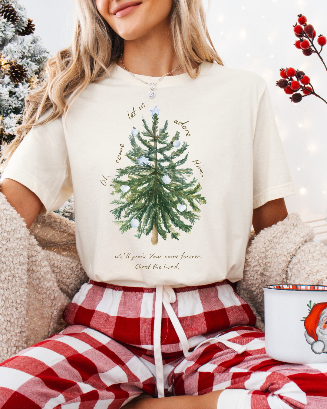 Oh Come Let Us Adore Him (Unisex Tee)