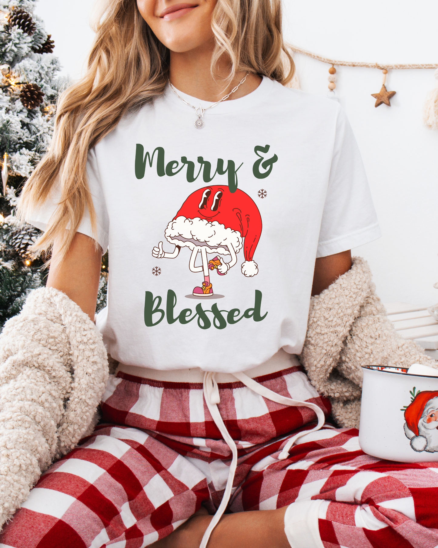 Merry & Blessed (Unisex Holiday Tee)
