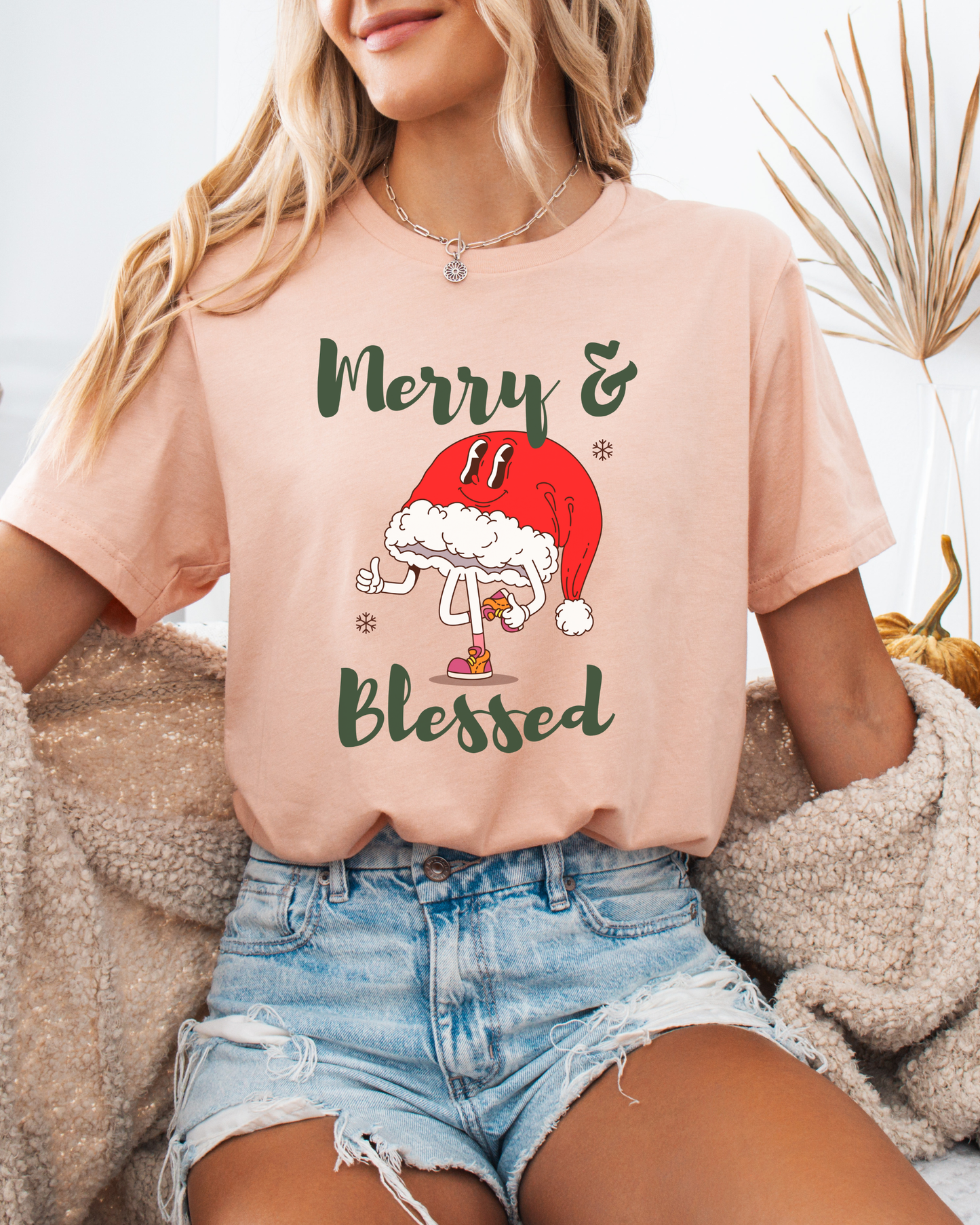 Merry & Blessed (Unisex Holiday Tee)