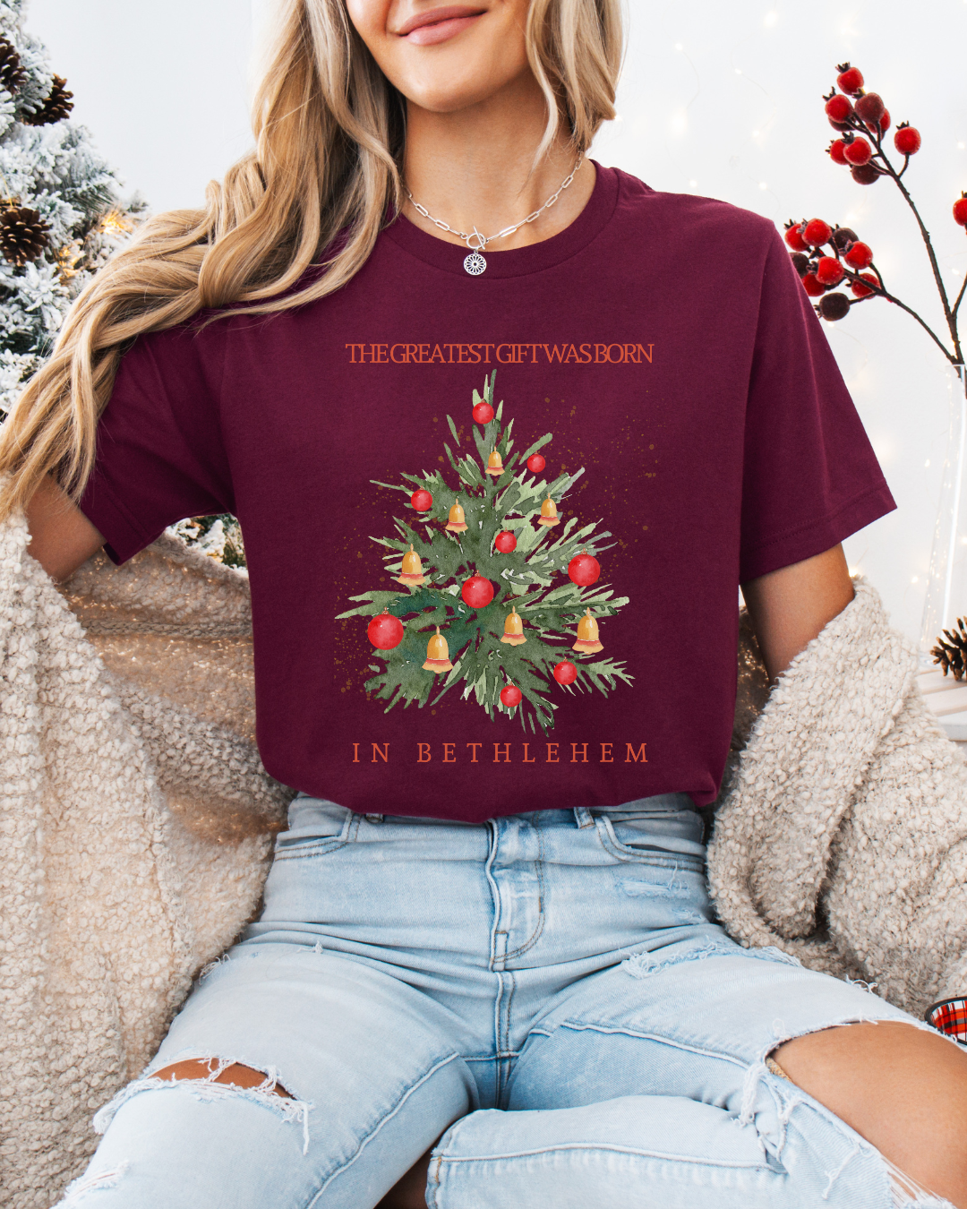 The Greatest Gift Was Born in Bethlehem (Unisex Tee)