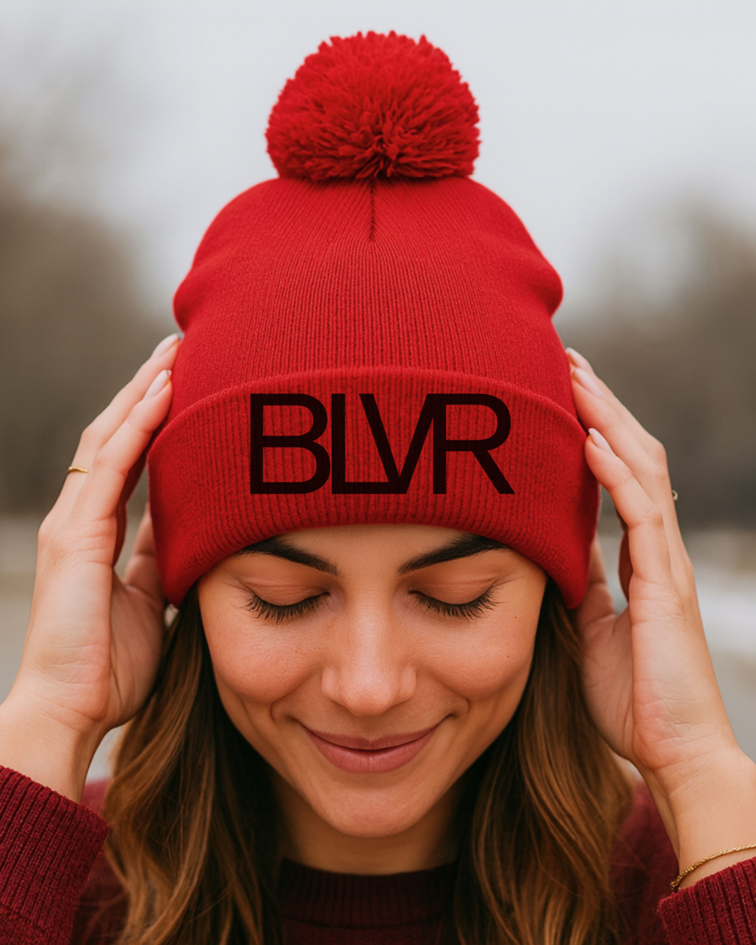 BLVR (Cozy Pom-Pom Knit Cap)