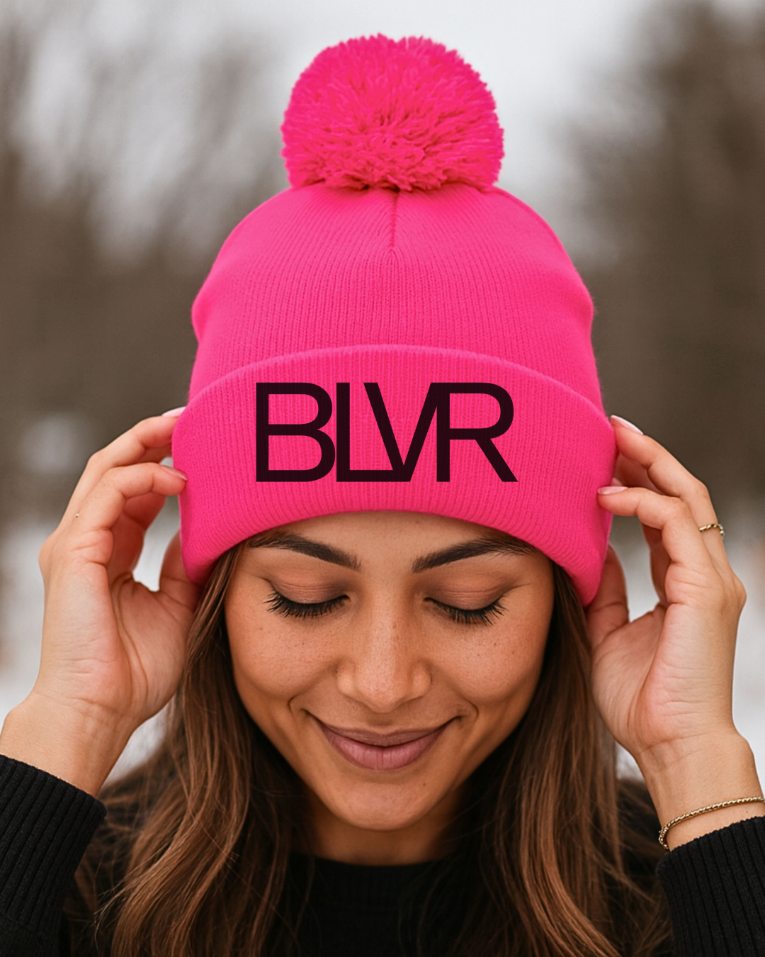 BLVR (Cozy Pom-Pom Knit Cap)