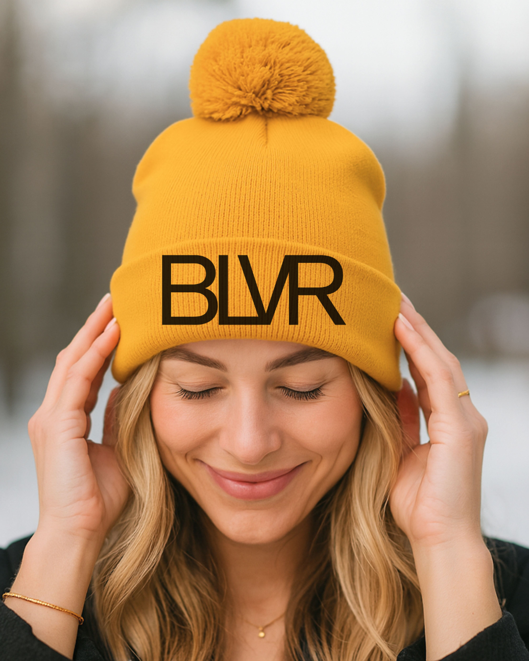 BLVR (Cozy Pom-Pom Knit Cap)