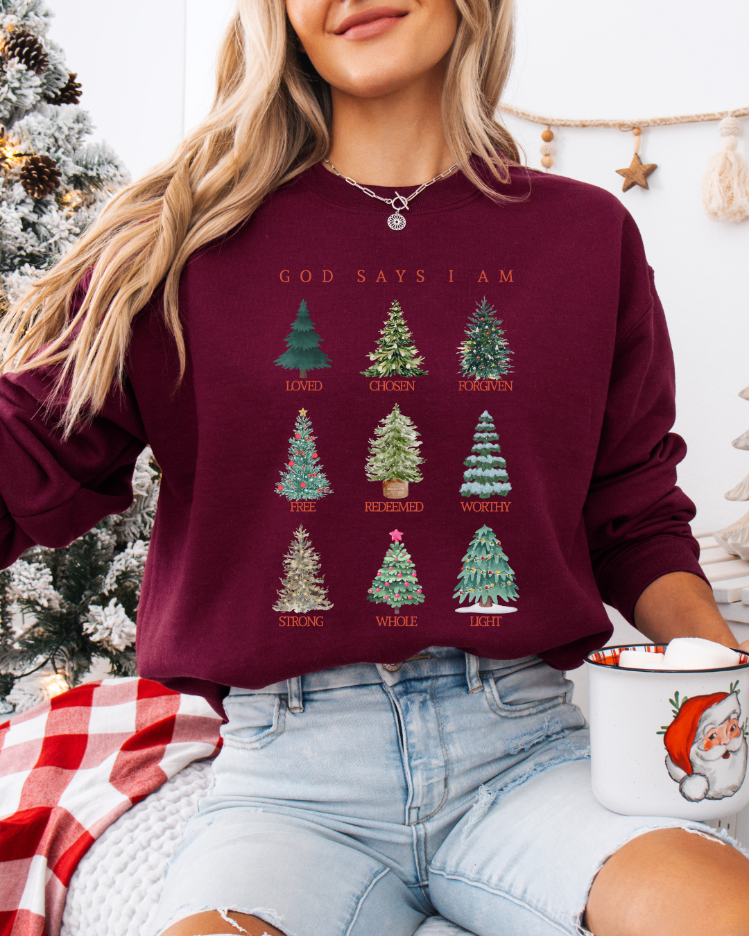 God Says I Am Christmas (Unisex Heavy Blend Sweatshirt)
