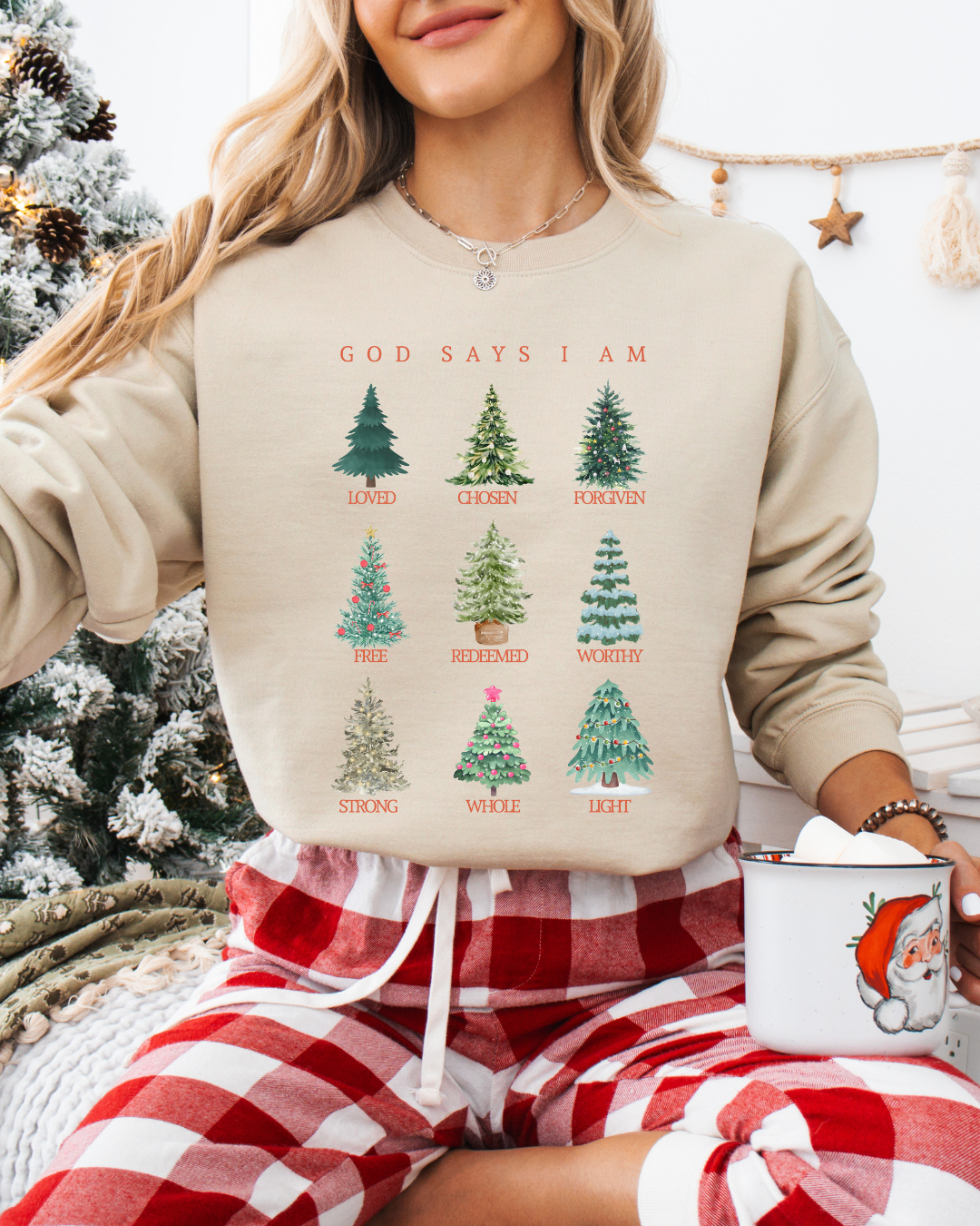 God Says I Am Christmas (Unisex Heavy Blend Sweatshirt)