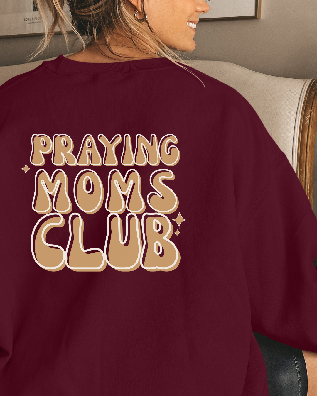 Praying Mom’s Club Crewneck Sweatshirt — Christian Prayer Group Pullover