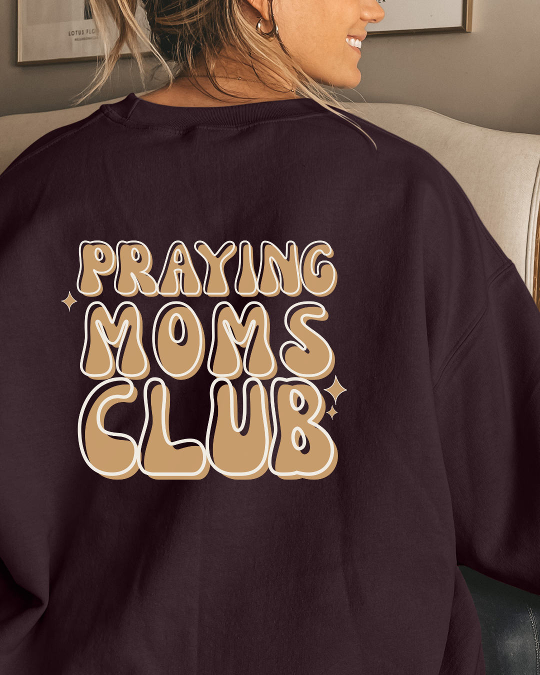Praying Mom’s Club Crewneck Sweatshirt — Christian Prayer Group Pullover