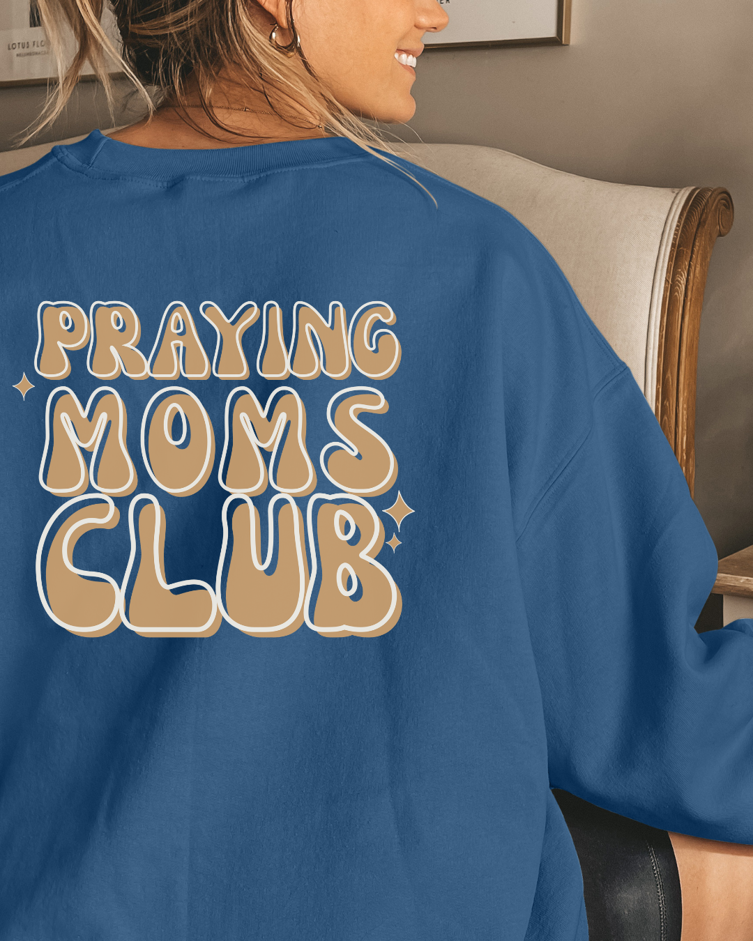 Praying Mom’s Club Crewneck Sweatshirt — Christian Prayer Group Pullover