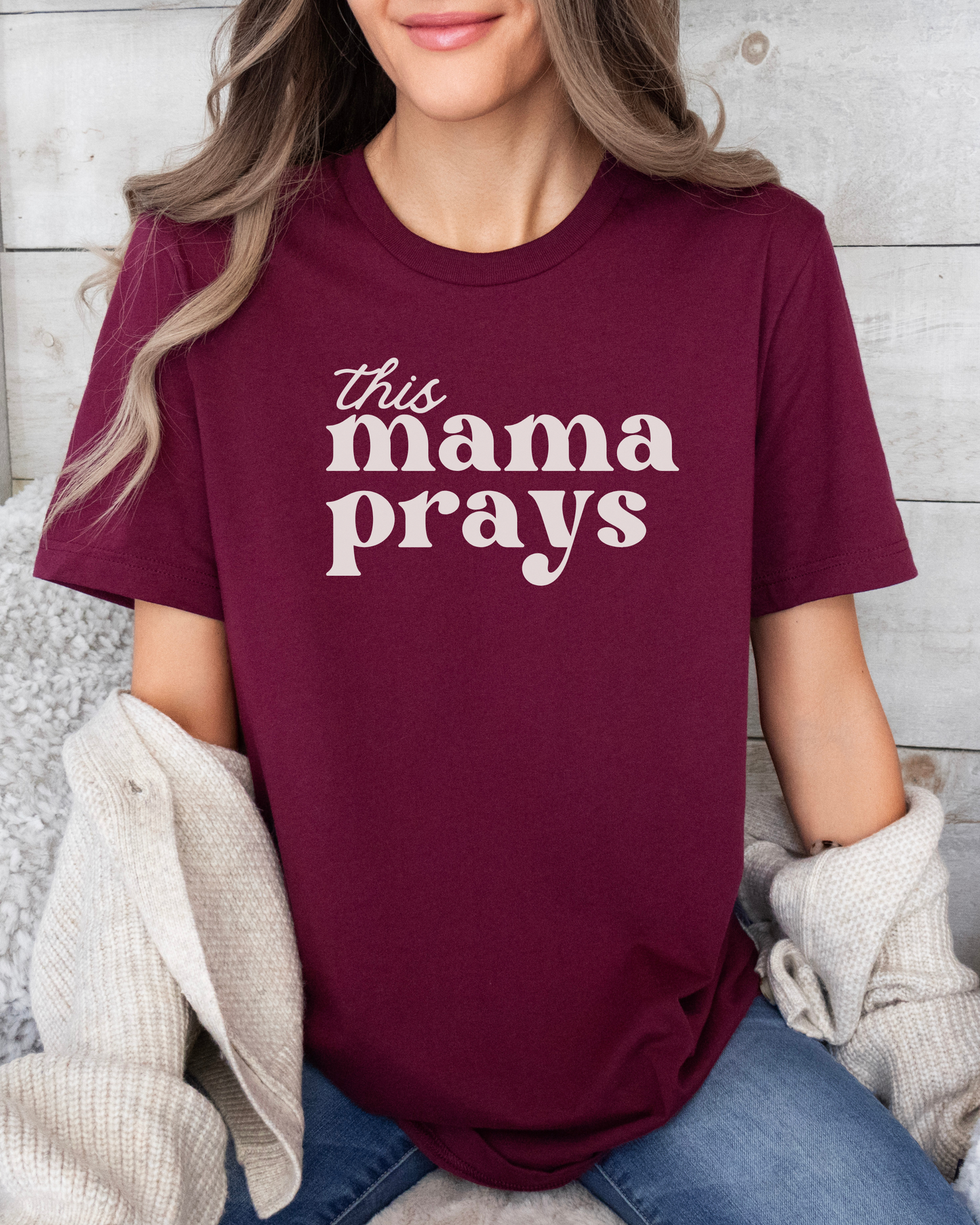 This Mama Prays T-Shirt — Inspirational Christian Mom Tee