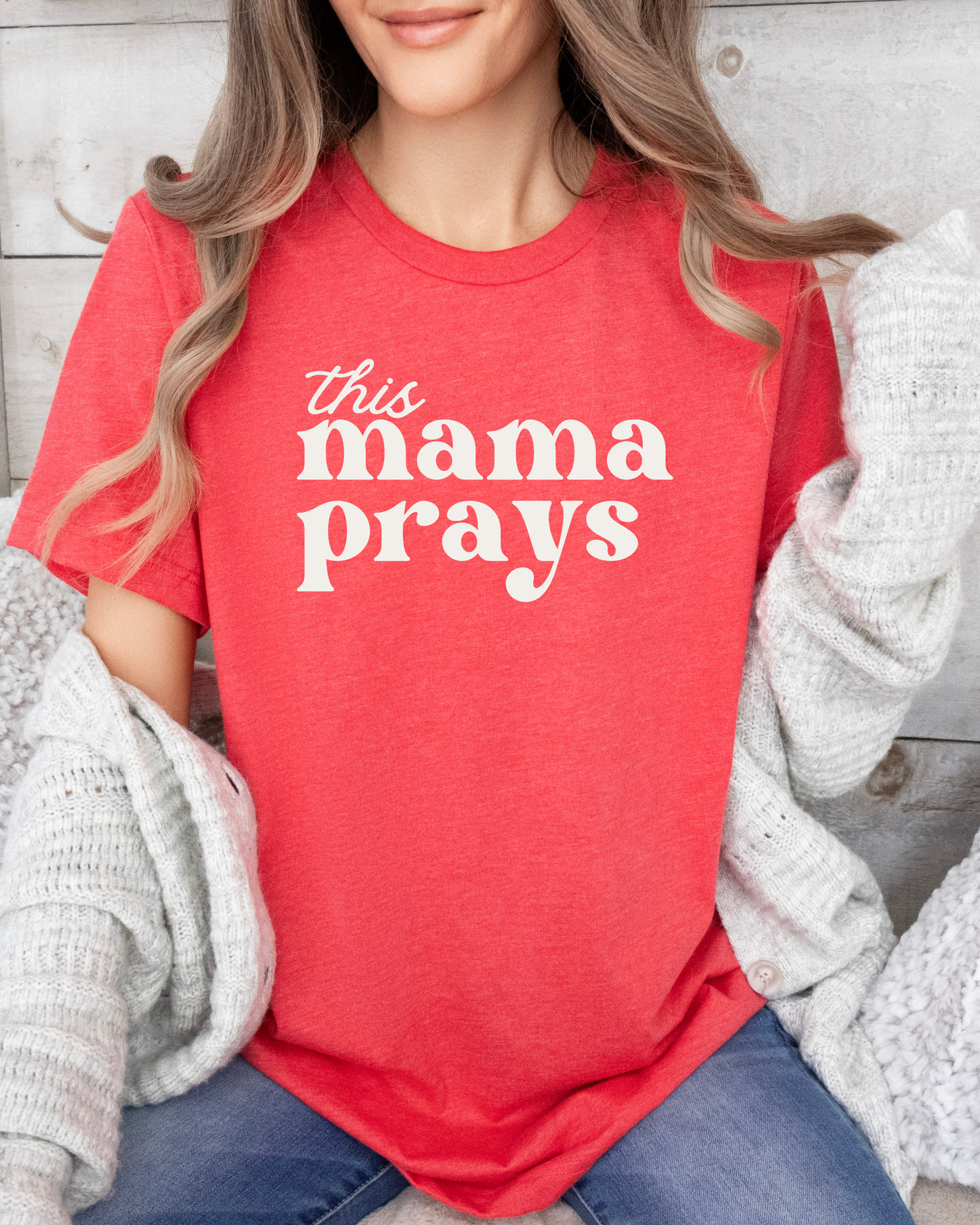 This Mama Prays T-Shirt — Inspirational Christian Mom Tee
