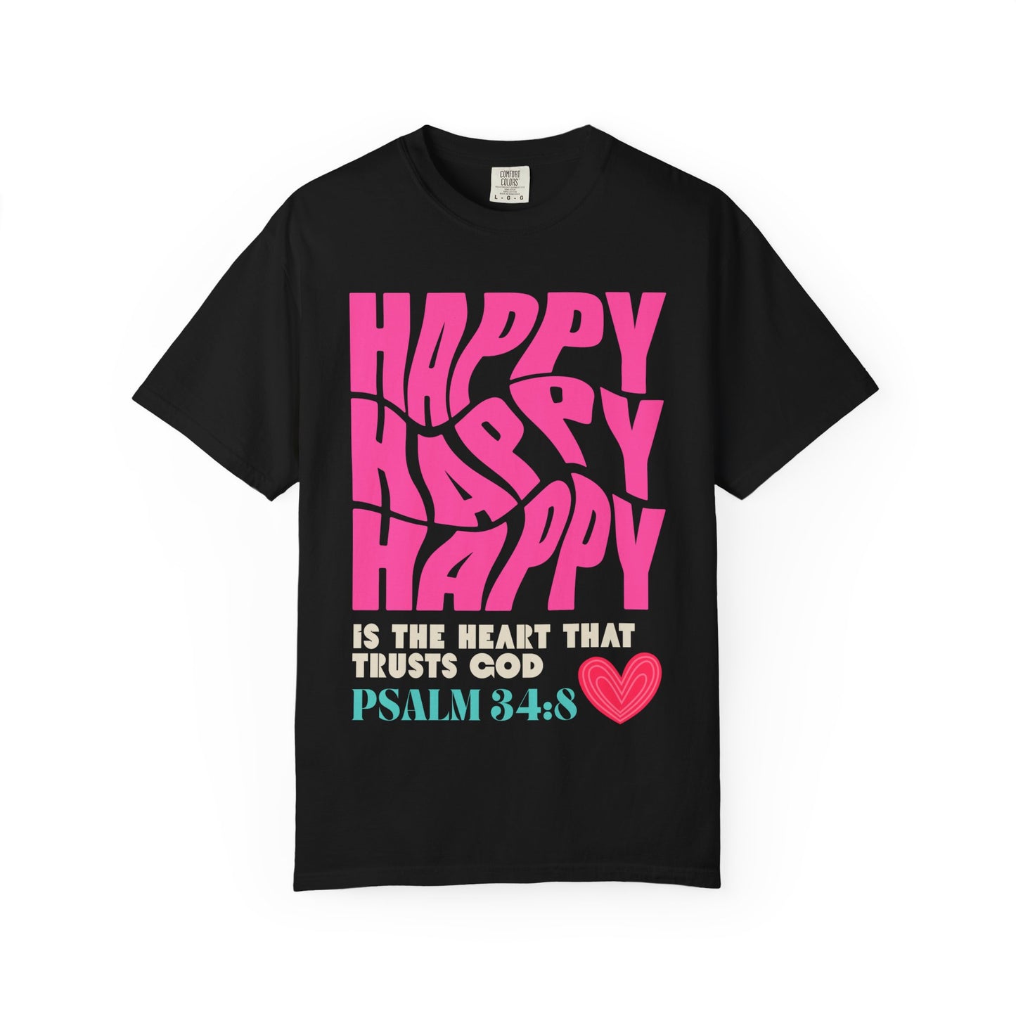 Happy Heart (Unisex Garment-Dyed T-shirt)