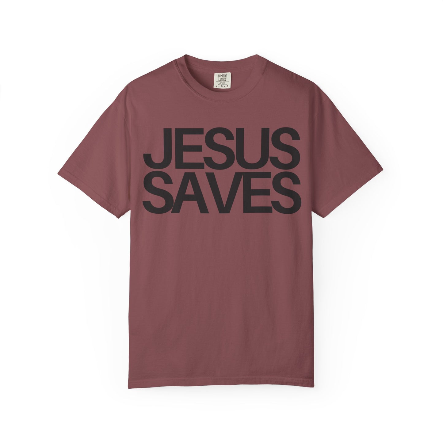 Bold Jesus Saves (Unisex Garment-Dyed T-shirt)