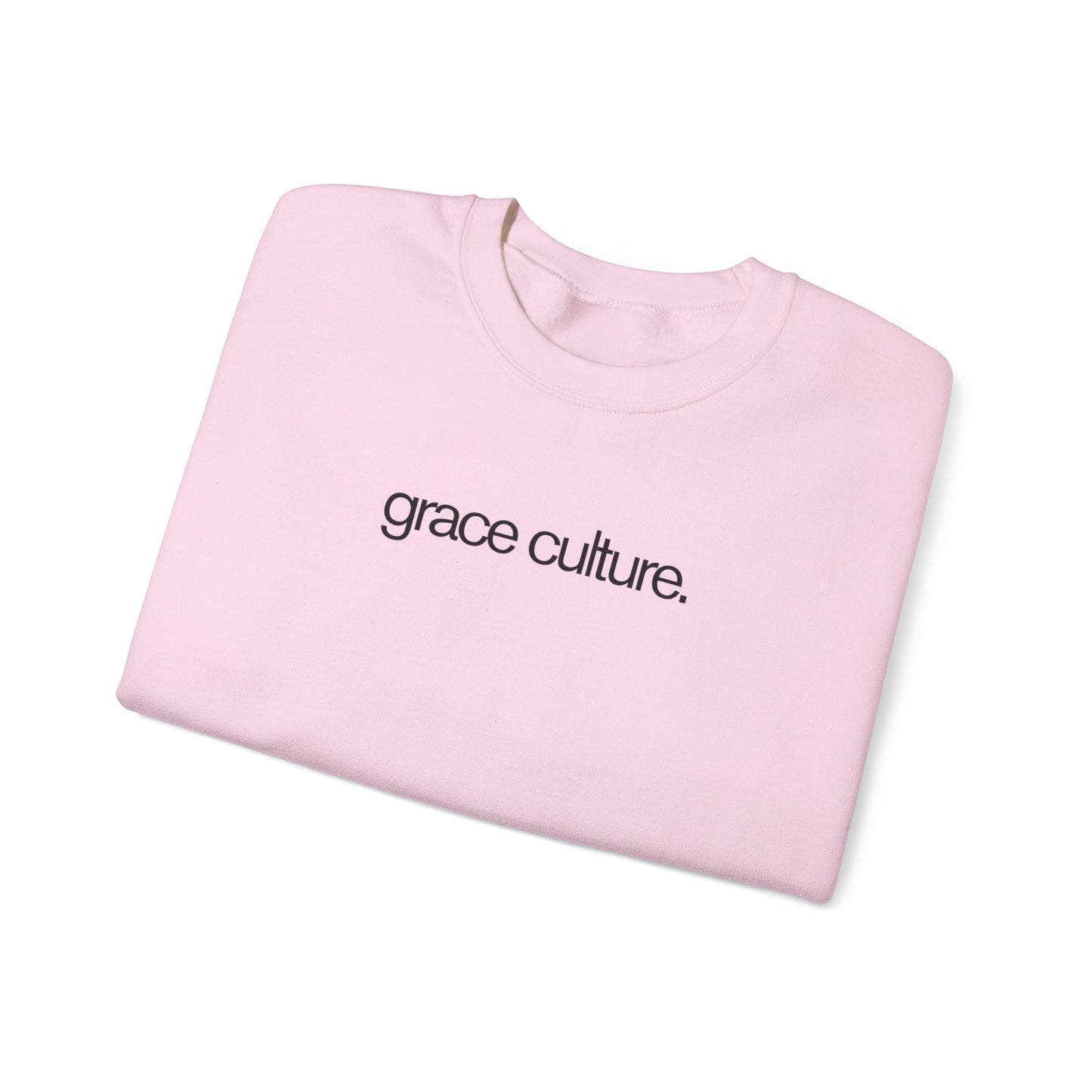 Grace Culture (Oversized Crewneck Sweatshirt with Bible Verse Down Sleeve)