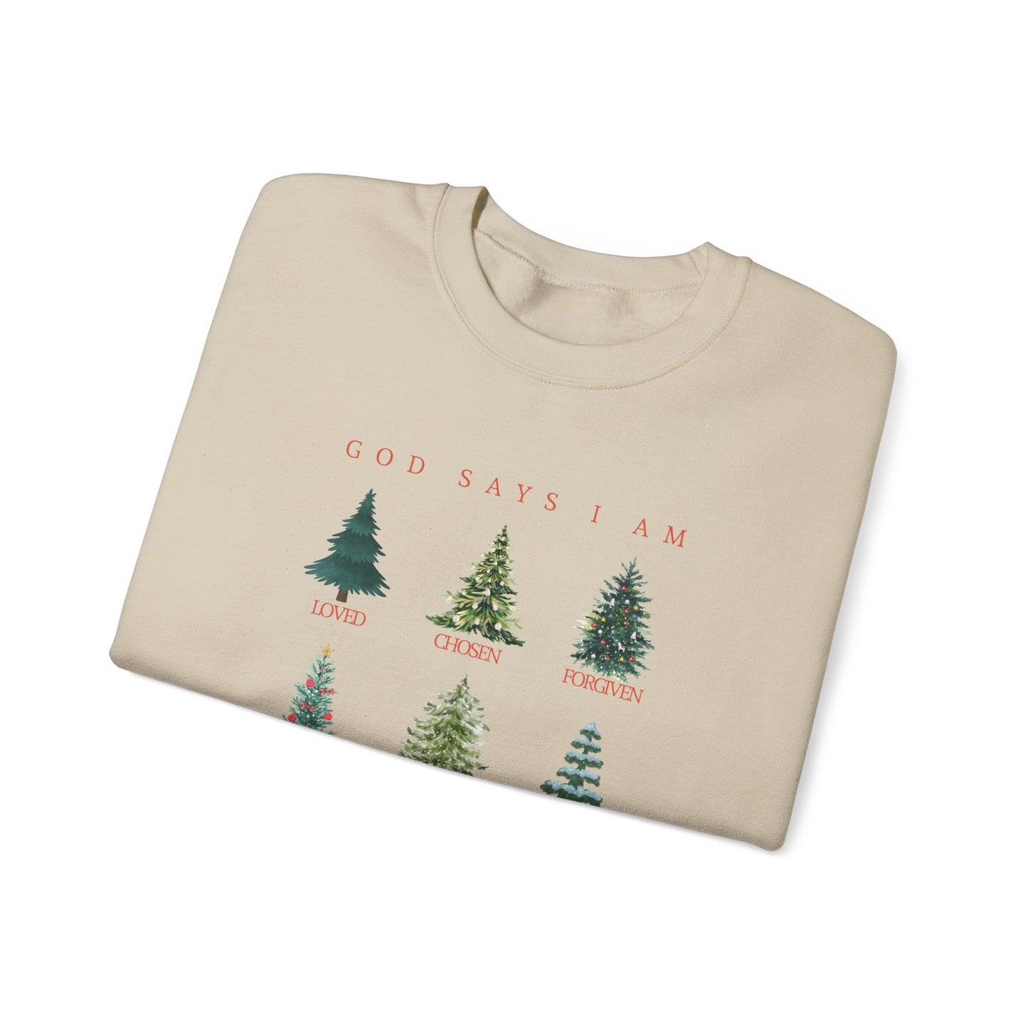 God Says I Am Christmas (Unisex Heavy Blend Sweatshirt)