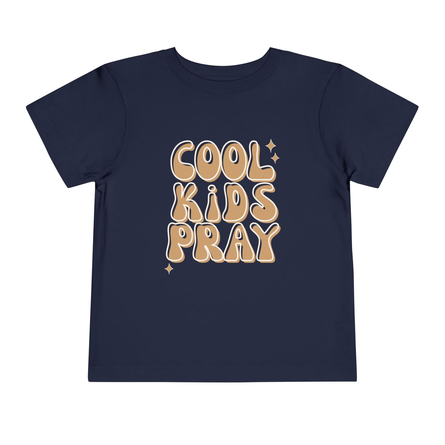 Cool Kids Pray Toddler Tee — Cute Retro Graphic Kids T‑Shirt
