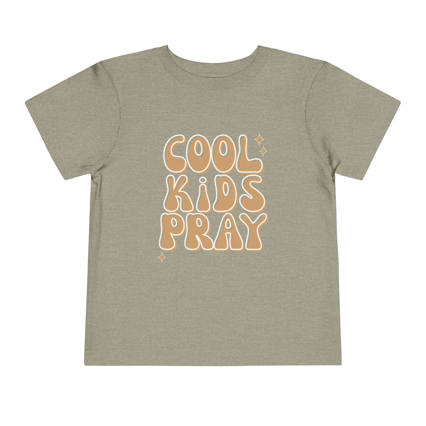 Cool Kids Pray Toddler Tee — Cute Retro Graphic Kids T‑Shirt