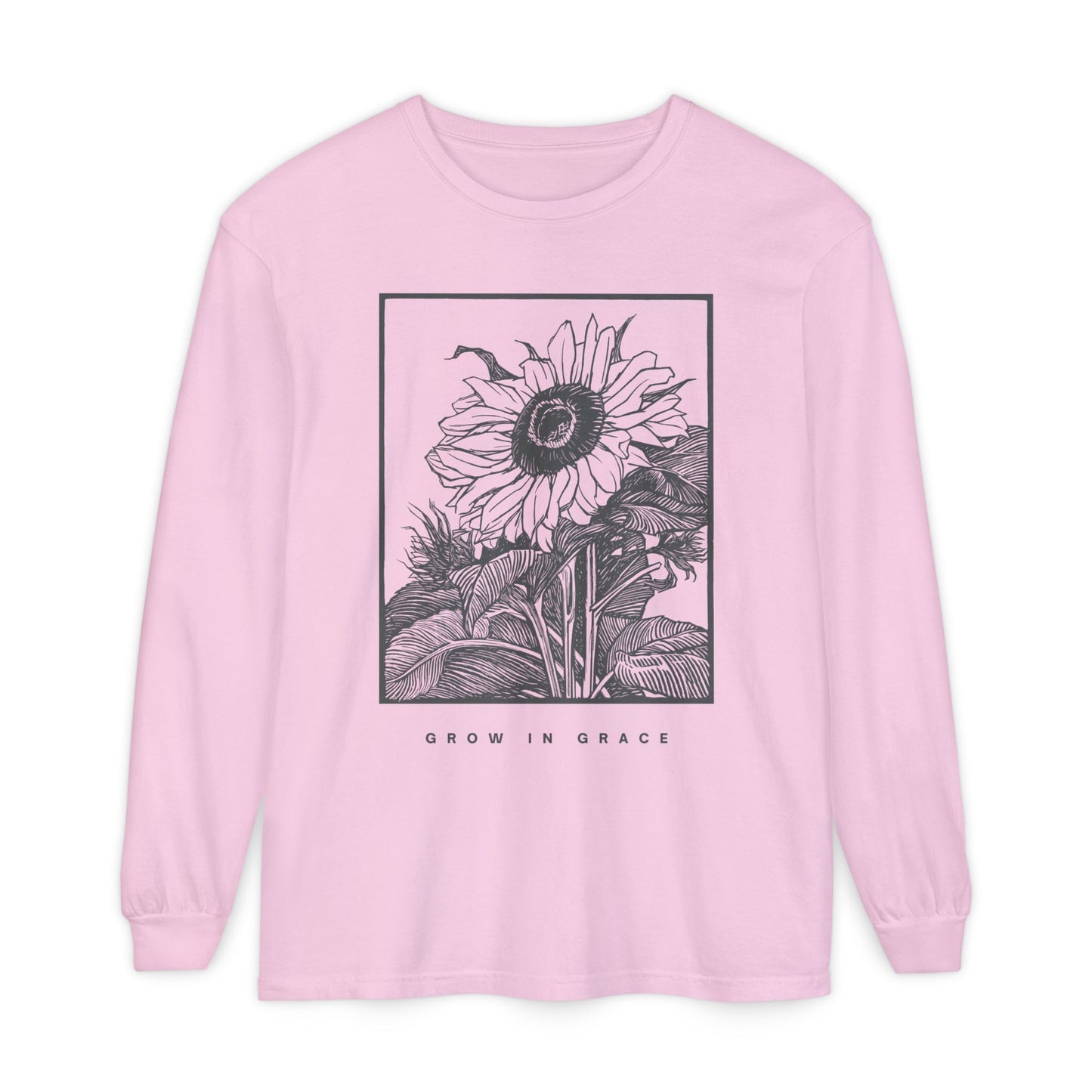 Grow in Grace (Unisex Garment-dyed Long Sleeve T-Shirt)