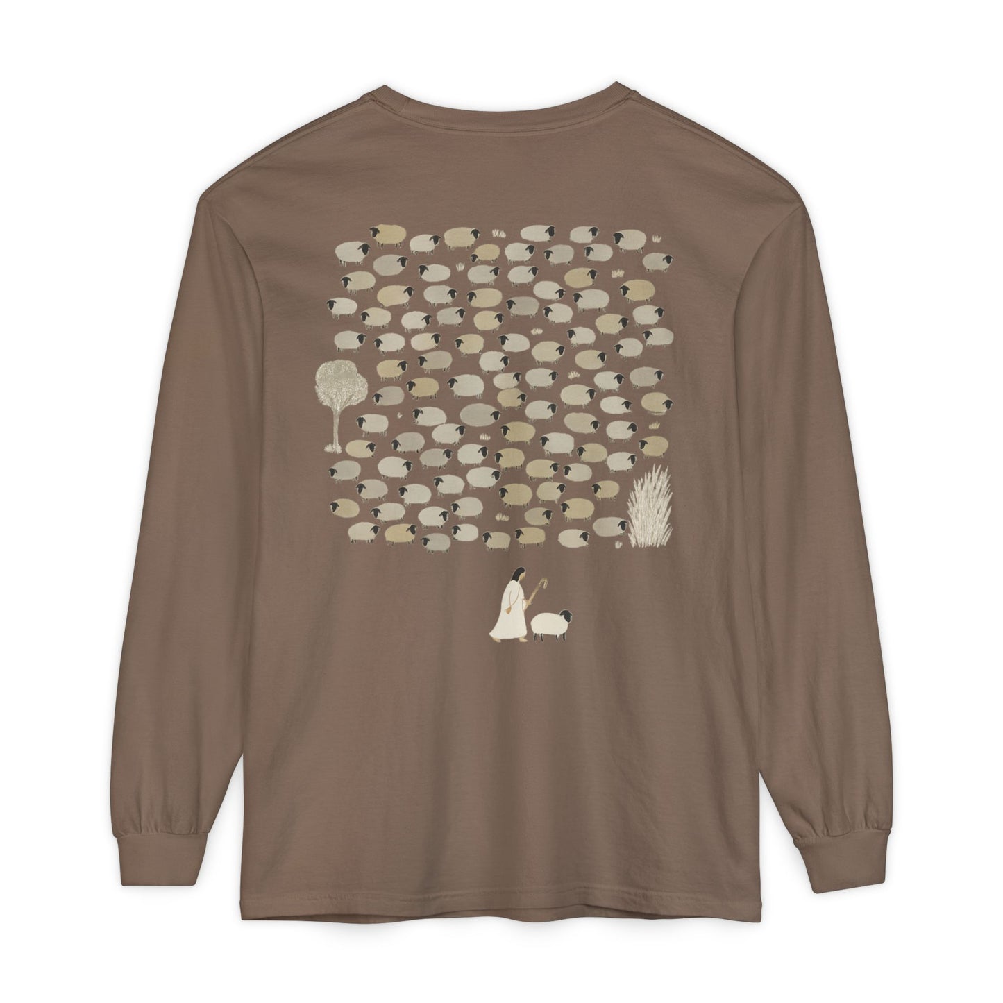 He Leaves the 99 (Unisex Garment-dyed Long Sleeve T-Shirt)