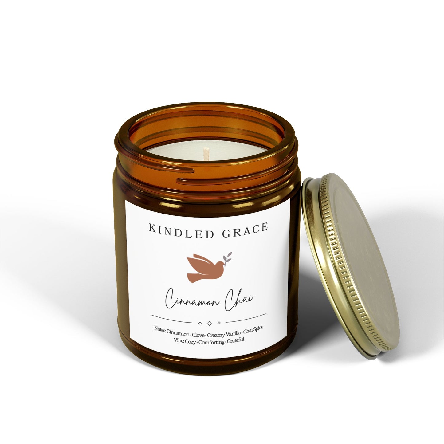 Cinnamon Chai Scented Candle - Cozy Aromatherapy (4oz, 9oz)