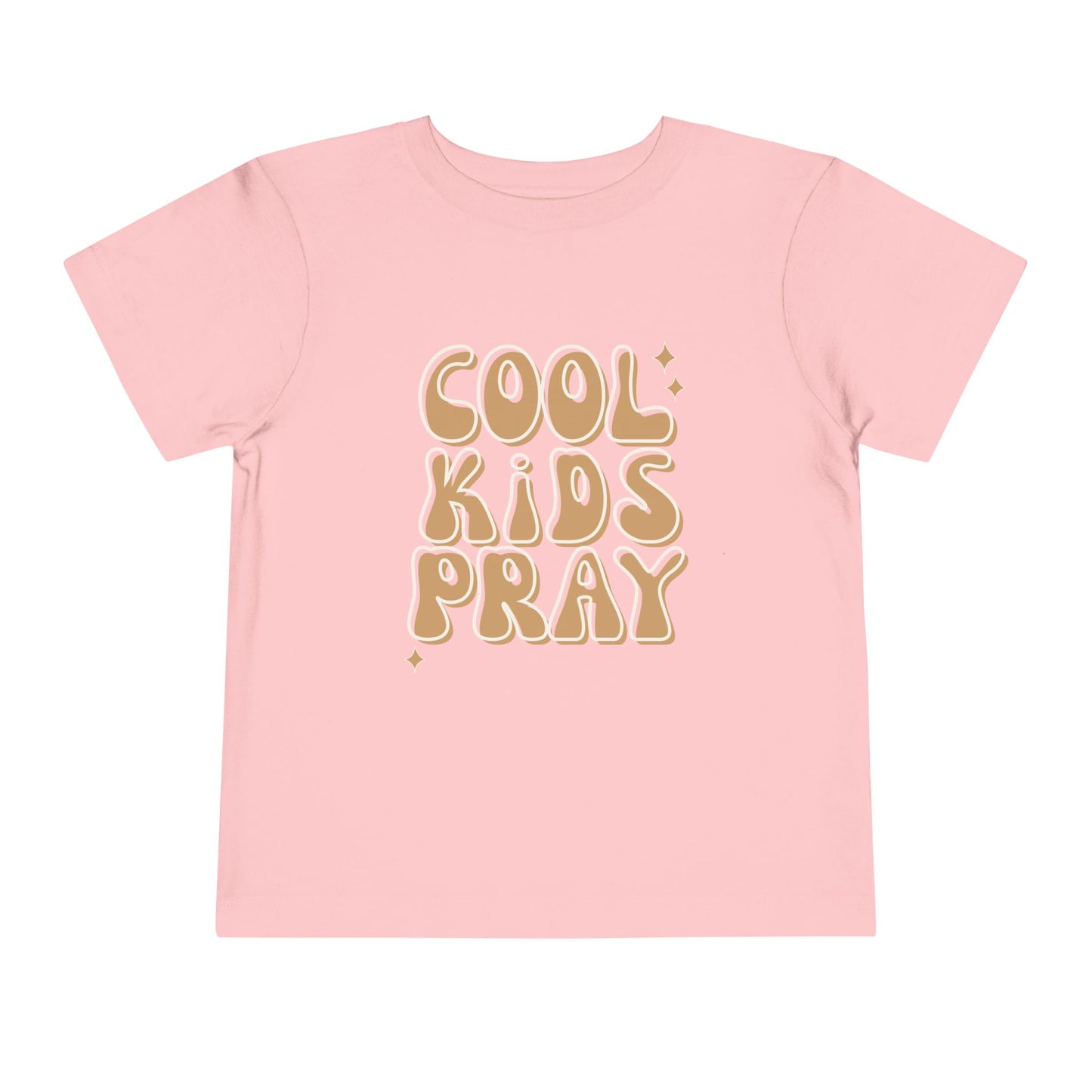 Cool Kids Pray Toddler Tee — Cute Retro Graphic Kids T‑Shirt
