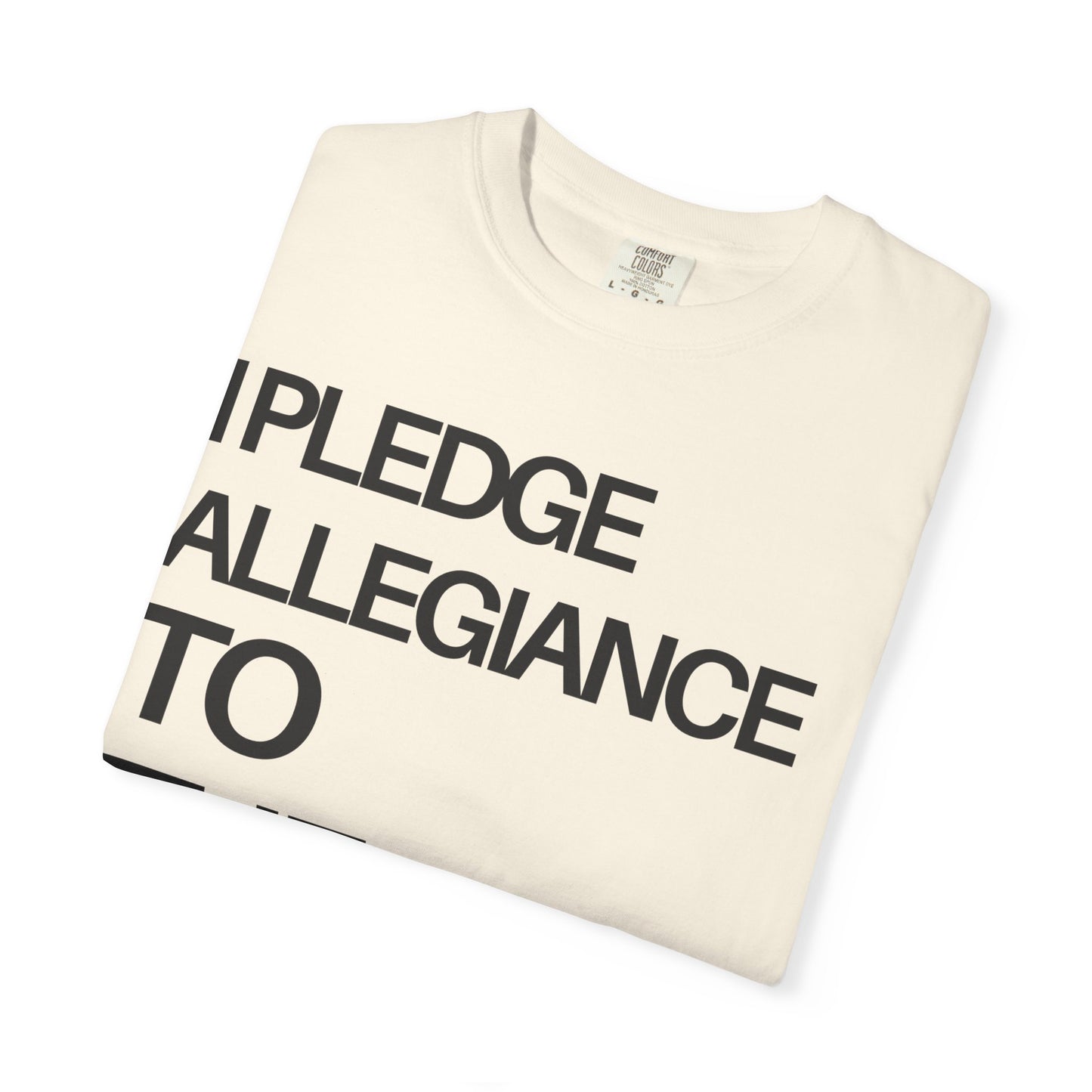 Front Side - I Pledge Allegiance To The Cross (Unisex Garment-Dyed T-shirt)