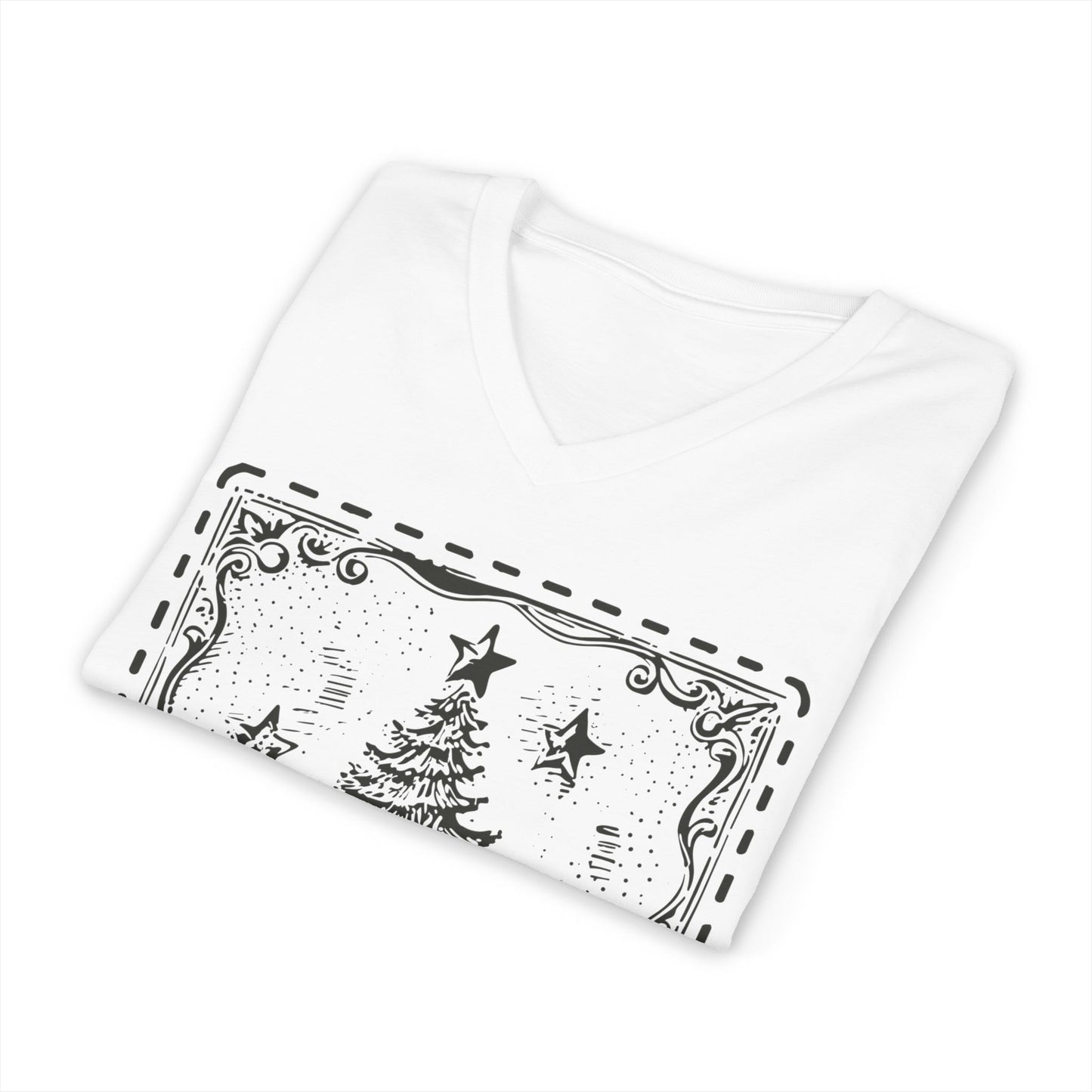 Rooted and Evergreen (Vintage Christmas V-Neck)